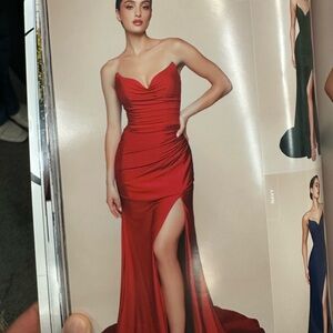 Elegant Red Evening Gown